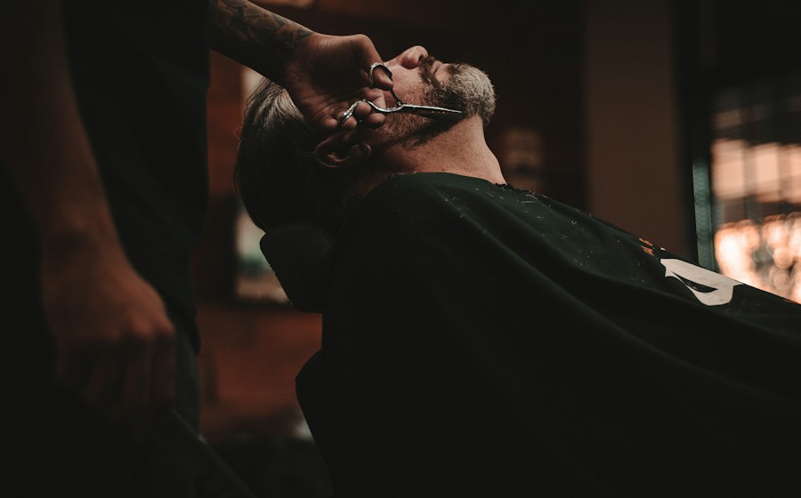 High-end barbershop interior